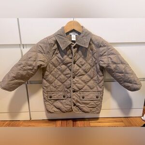 Janie & Jack Quilted Barn Jacket Corduroy Collar & Elbows Piping 2T